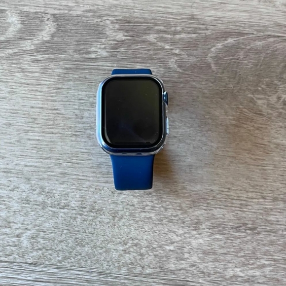 Apple Watch Series 7 GPS + Cellular 41mm Blue Aluminum Case With Abyss Blue Band - Picture 2 of 4